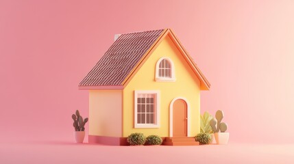 Poster - House on a white background