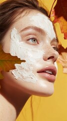 Wall Mural - Autumn skincare guide: prevent dryness in autumn, create moisturizing and beautiful muscles