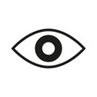 © Сергей Полякевич - Black eye icon. Bold outline detail. Minimalist vector illustration. Simple geometric design.