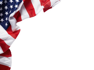 American Flag on Transparent Background