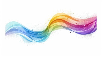 Poster - abstract colorful background with waves