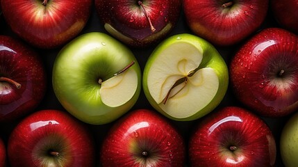 Wall Mural - apples on the table