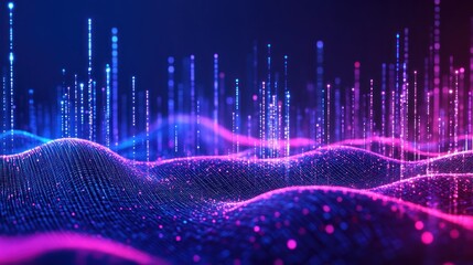 Wall Mural - smart city and technology background with data connection network.