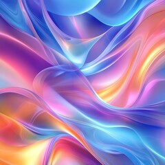 Poster - Abstract Colorful Fluid Waves