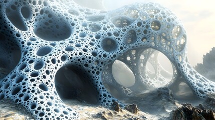 Wall Mural - Futuristic 3D Rendering of a New Synthesized Precursor for Experimental Purposes