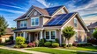 © Nasnunt - House with solar energy providing power during a neighborhood power outage , solar energy