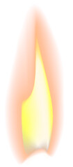 Canvas Print - Fire flame energy. Realistic heat burn light