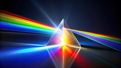 of light passing through a prism, dispersing into a spectrum , prism, light, dispersion, spectrum, r