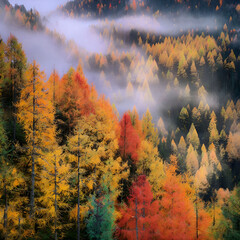 Wall Mural - autumn in the mountains