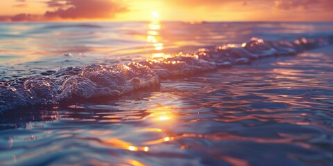 Wall Mural - sunset s captivating beauty reflected in the water