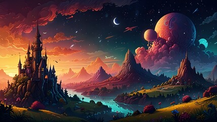 Wall Mural - fantasy world