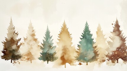 trees painted wintertime young dusty air forests eaves deep color merry ratio banner inspiring