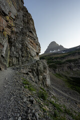 Poster - Empty Highline Trail Winds Up to Logan Pass