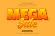 © Dark Anchor - Mega Sale 3D text effect in vibrant orange and yellow. Editable EPS vector file, suitable for commercial retail and marketing purposes.