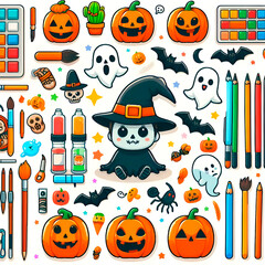 halloween icon set