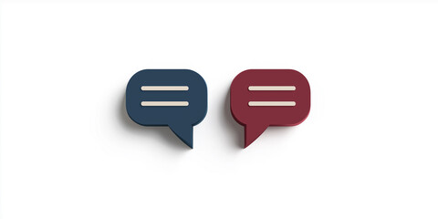 Aufkleber - Two speech bubbles showing concept of communication