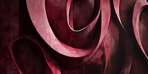 Aufkleber - Abstract background with curvy red shapes forming a wavy pattern