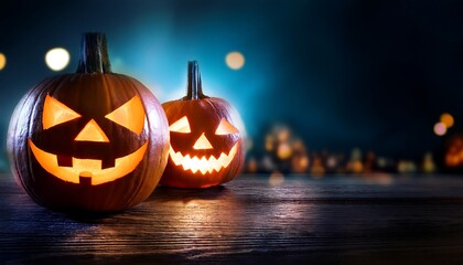 Poster - halloween background, Jack-o'-Lanterns with space for text