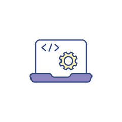 Software Development icon design with white background stock illustration