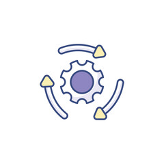 Development icon design with white background stock illustration