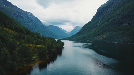 Wall Mural - Serene Mountain Lake in Norway