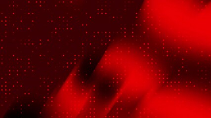 Wall Mural - Red abstract background with scattered glowing dots and blurred lines.