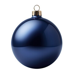 dark blue christmas ball isolated on transparent background