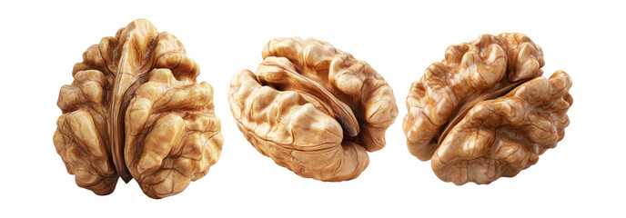 Wall Mural - Walnuts isolated on transparent background