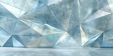 Wall Mural - abstract blue background with triangles