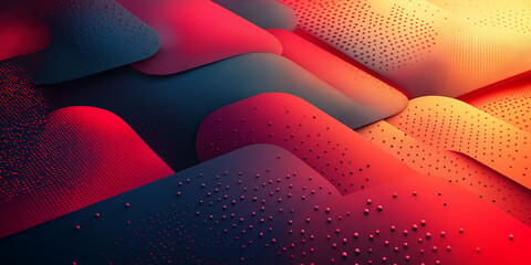 Aufkleber - Abstract background with overlapping rounded shapes creating a three dimensional effect