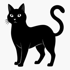 Wall Mural - cat black silhouette vector,black cat, vector icon, silhouette,cat black vector,cat sitting