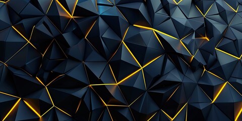 Wall Mural - Abstract Geometric Pattern with Glowing Lines