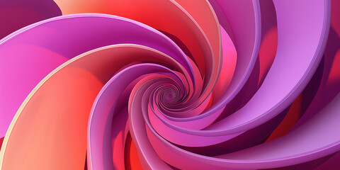 Aufkleber - Abstract background with red and pink spiraling shapes creating tunnel