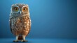 © Copi - A 3D rendered owl with large eyes looking at the camera.