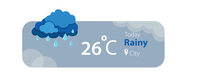 rainy weather forecast widget application template