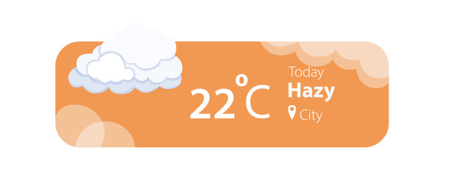 Wall Mural - Hazy Weather Forecast Widget Application Template