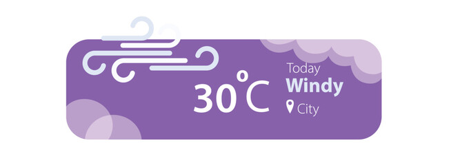 Wall Mural - Windy Weather Forecast Widget Application Template