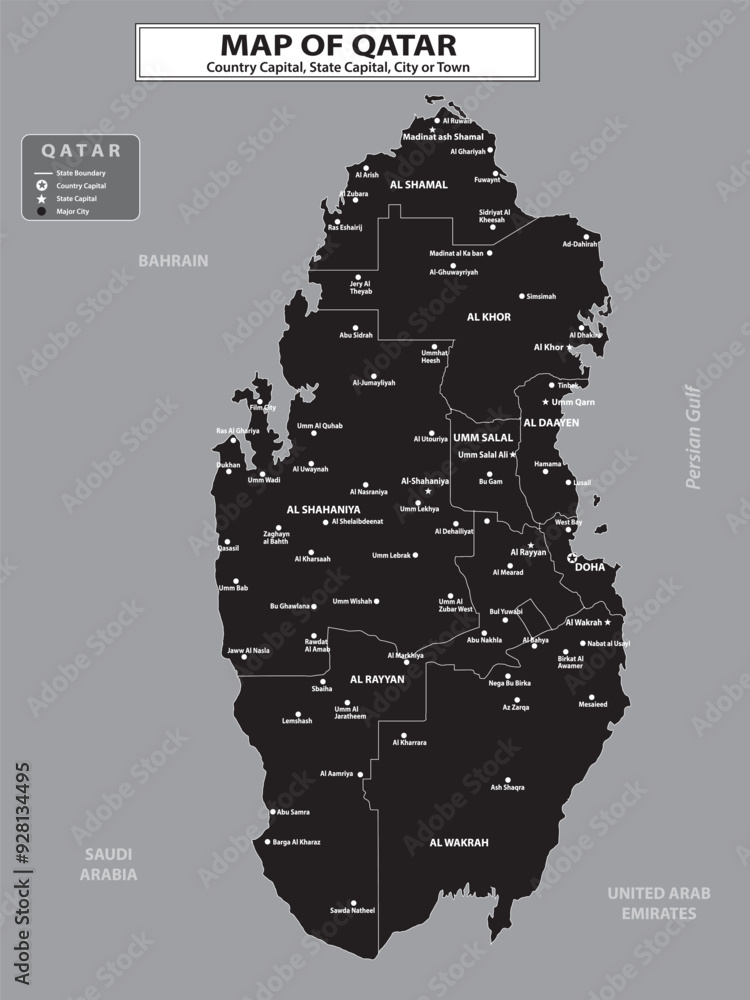 Geography politics map of countries. Map of country with capital, state ...