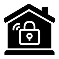 Canvas Print - home security Solid icon