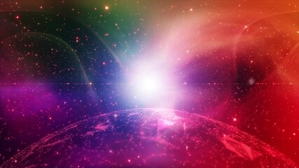 Wall Mural - loop journey through abstract universe with 3d sphere rotation.