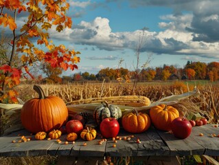 Wall Mural - Pumpkin varieties on display