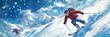 © yanlong - Enchanting Anime-Style New Year's Ski Race: Revellers Gliding on Snowy Slopes on New Year's Eve, Embracing Speed and Thrills in Anime Style for the Perfect 2025 Winter Sports Celebration