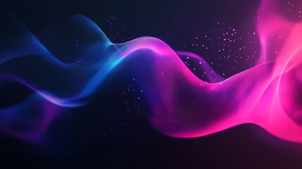 Canvas Print - Abstract Neon Wave