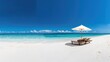 © Anak - Tropical Beach Paradise with White Sand, Azure Water, and a Relaxing Umbrella