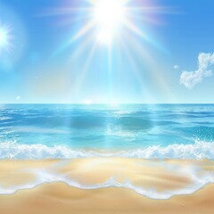 Wall Mural - Sunny Day at the Beach