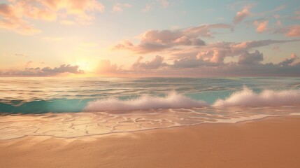 Wall Mural - Peaceful Sunset on the Beach