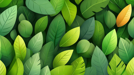 Poster - Bright, fresh green leaves form a lively background, perfect for a modern and vibrant feel in any design project.