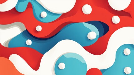 Sticker - Dive into a world of vibrant colors and flowing shapes, creating an immersive abstract background. Perfect for modern design.