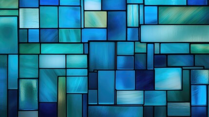 Canvas Print - rectangles stain glass