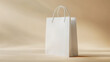 © 소연 박 - A mock-up of a blank craft package,  a white paper shopping bag with handles